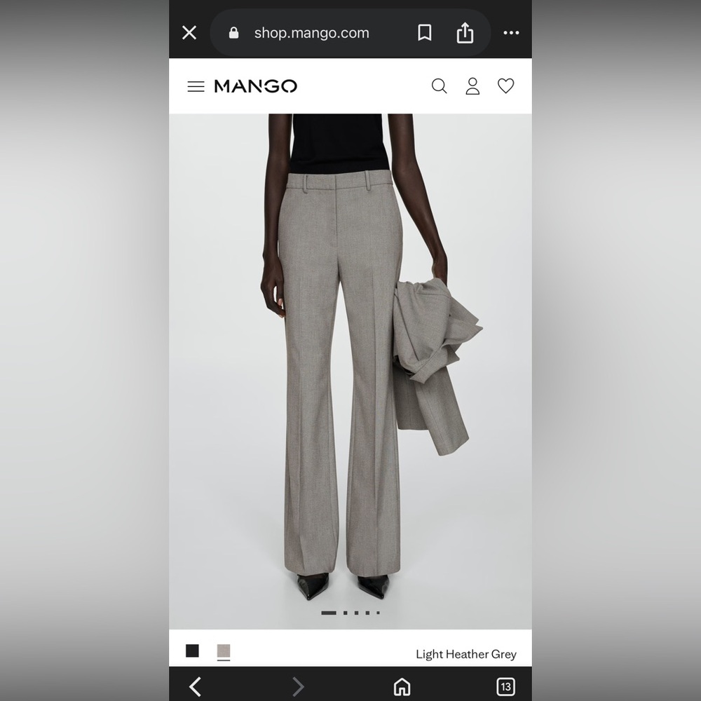 Mango HIGH-WAIST FLARED TROUSERS